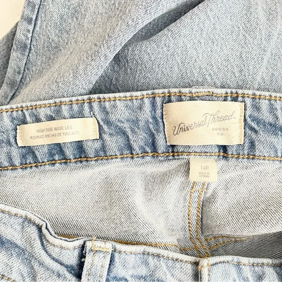 Universal Thread High Rise Wide Leg Jeans Women’s 14R - Picture 8 of 8